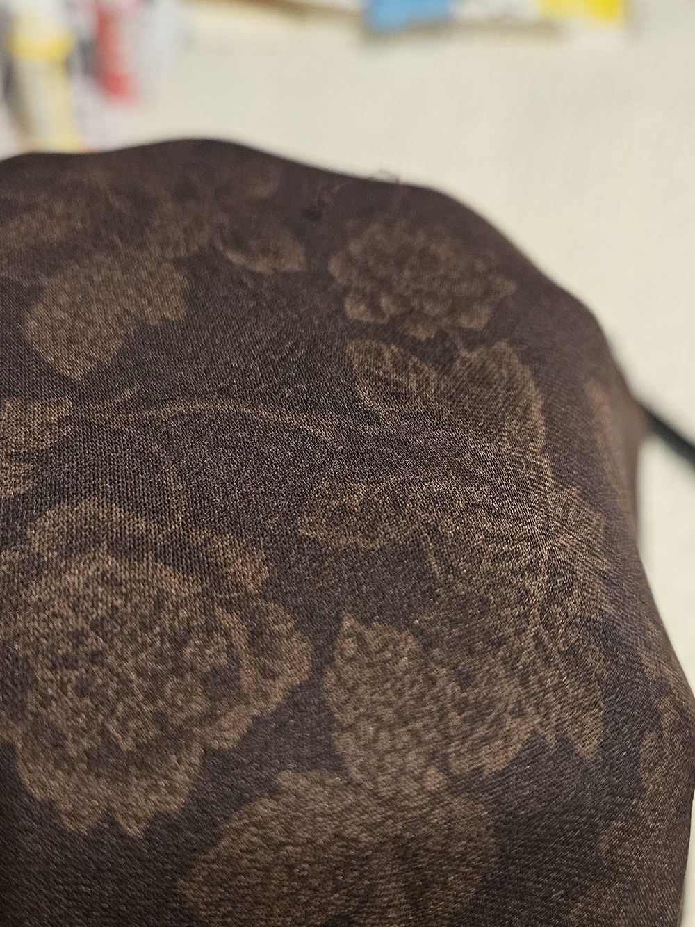 Lauren Ralph Lauren Maxi Skirt with Brown Floral Jacquard, Boho, 100 % Silk,Y2K - Picture 7 of 11